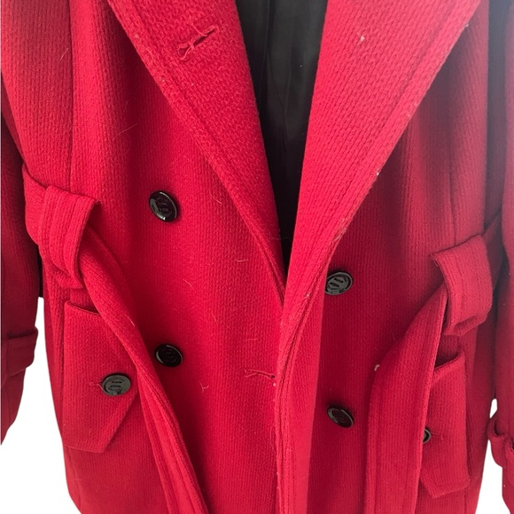 Wool Pea Coat – Calvin Klein, Designer Outerwear, RN#54163, Sz Small - Picture 3 of 6